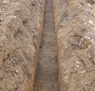 trench for underground utilities