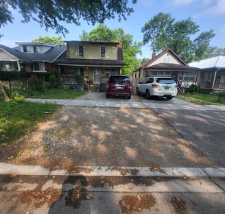 older gravel driveway