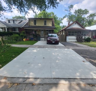 new concrete driveway