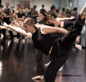 A dancer in a WCDC dance class.