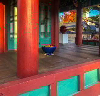 Korean Pavilion sitting area