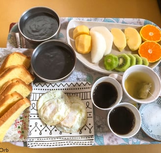 Traditional breakfast at the Jeonju Hanok Village