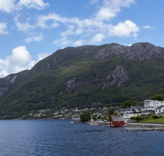 town in Lysefjord Norway