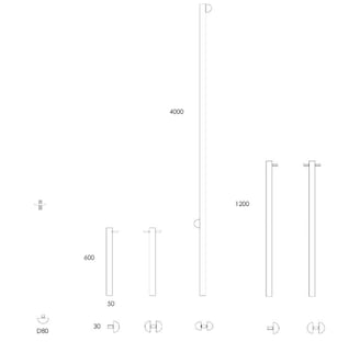 dibujo sistema farolas exterior