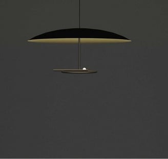 Lámpara colgante FLUXA de diseño plano y minimalista, con luz descendente