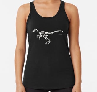 velociraptor women's tank top black