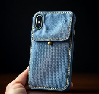 phone case made out of denim