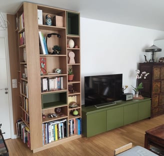 bibliothèque meuble TV sur mesure