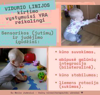 Kūdikio kūno vidurio linijos kirtimas