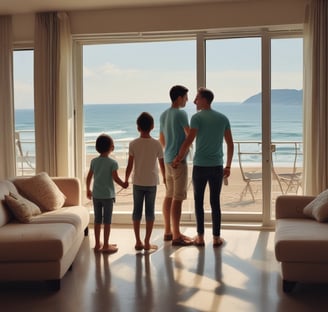 blue and white striped round textile