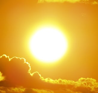 A dazzling sun