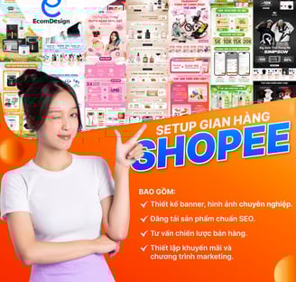 Setup gian hàng gian hàng shopee