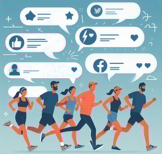 a group of people running in a marathon