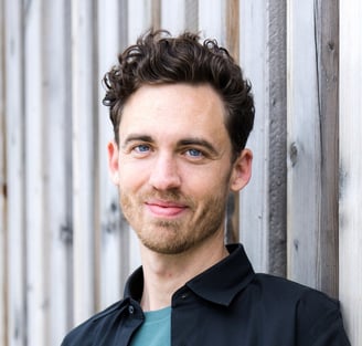 man with a black shirt