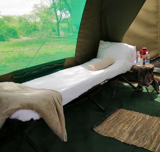 Leon Safaris tent interior