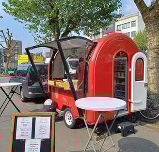 Lot's soep truck met menu op evenement