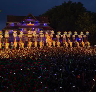 Thrissur Pooram is a major annual Hindu temple festival held in Thrissur, Kerala, India.