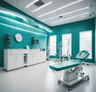 a woman in a dentist's chair with a mask on
