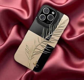 Elegant iPhone snap case with luxury design and monogram