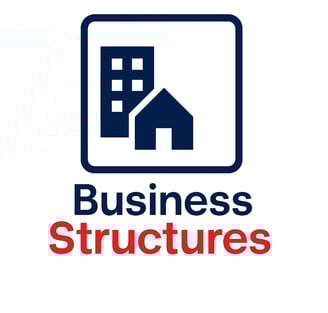a business building with a building in the background