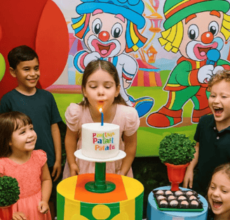 decoração aniversario pegue e monte