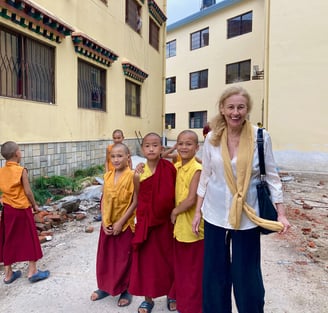 Monastério Budista, Bouddhanath, Kathmandu, Nepal.