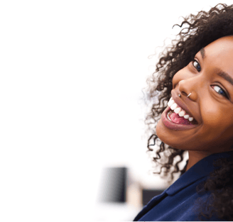 a happy professional caregiver