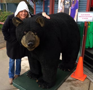 Lady and The Bear in Juneau, Alaska