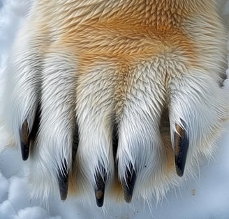 A polar bear paw 