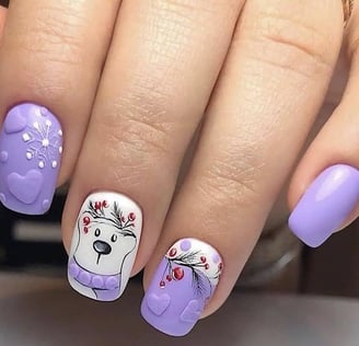 Uñas de oso navideño