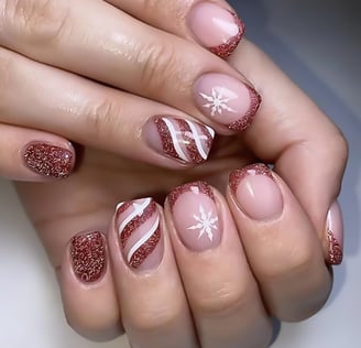 Uñas con efecto sugar nails