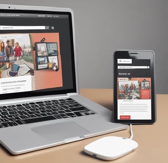 a website published in a laptop
