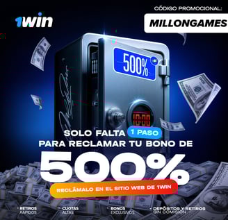 Bono promocional 500% 1win Millongames