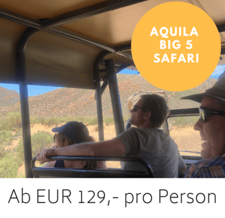 Personen in einem Safarifahrzeug