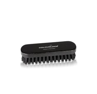 Brosse de nettoyage XXL pour cuir, avec poils doux et manche ergonomique.