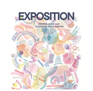 Affiche exposition peinture aquarelle contemporaine