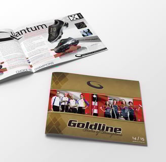 Goldline Product Catalogue Design by Katherine Widziak