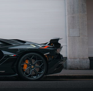 a black lamborghini aventador svj