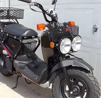 Honda Ruckus with all Rucrac Cargo Racks Installed