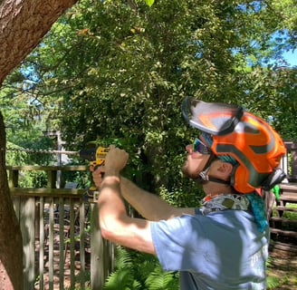 Ben installs a steel bracing system
