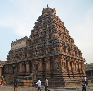 Temple vimana in Dravidain style temple