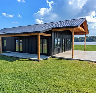 black on black barndominium 2 bedroom 1200 sqft buckeye plans