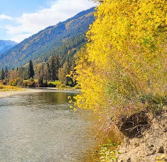 Leavenworth, WA - A town in the Cascade Mountains, with the Wenatchee River on the edge of town