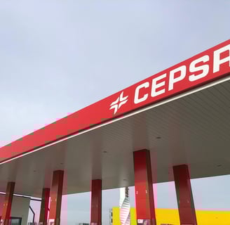 Montajes de techo de gasolinera