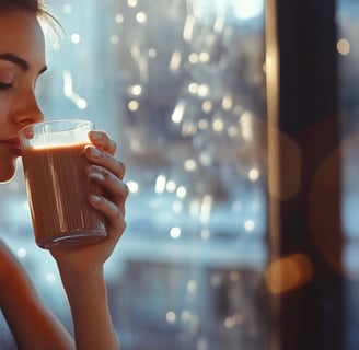 امرأة تشرب