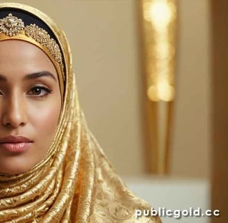 Muslim woman wearing public gold