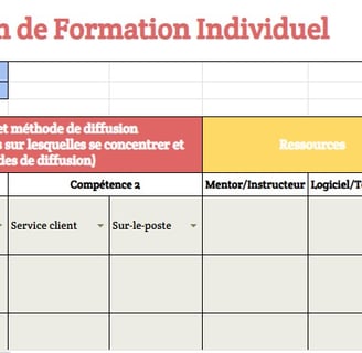 modele Plan de formation individuel exemple
