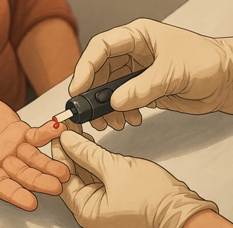 ilustrasi pemeriksaan darah sederhana