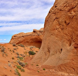Page Arizona Cave in desert