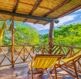 balcony overlooking jungle